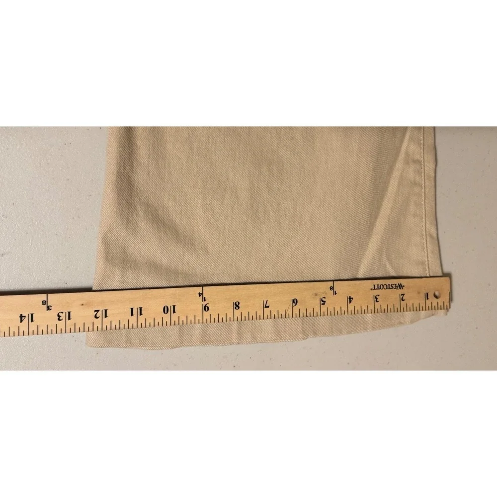 Levi's Superlow Flare Jeans‎ Khaki Beige Pants Women 31x32 Wide Leg Stretch NEW